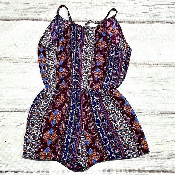 See You Monday Romper Shorts Backless Tank Top One Piece Size Small - Picture 1 of 12